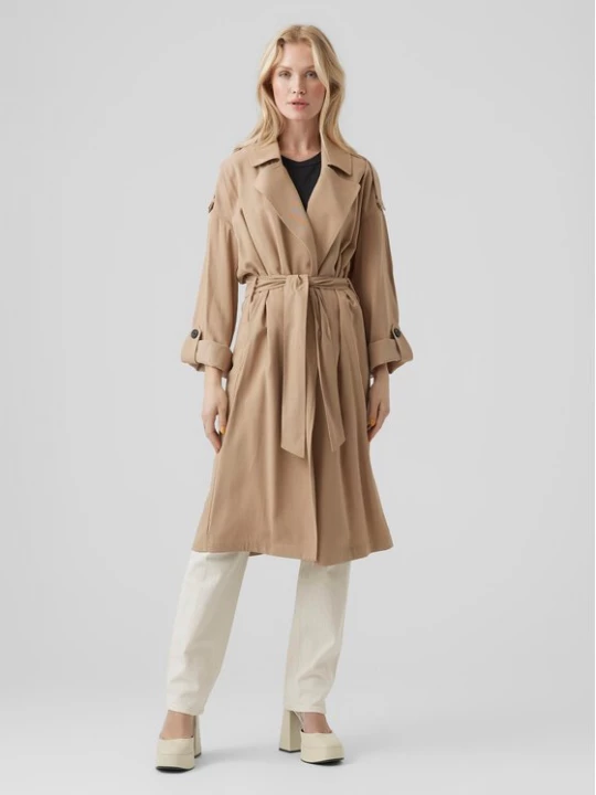 Obrázek produktu Vero Moda Trenčkot Bella 10252979 Béžová Relaxed Fit