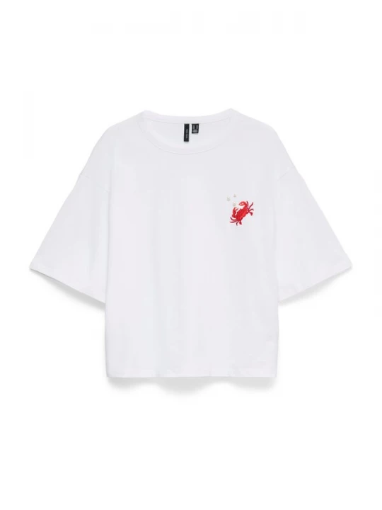 Obrázek produktu VERO MODA Tričko 'VMTAMMIE THILDE' tmavě červená / bílá