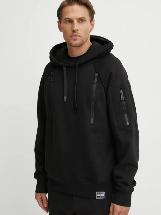 Obrázek produktu Versace Jeans Couture Bavlněná mikina Versace Jeans Couture černá