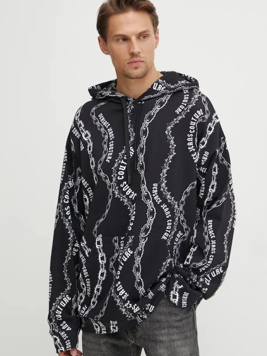 Obrázek produktu Versace Jeans Couture Bavlněná mikina Versace Jeans Couture černá