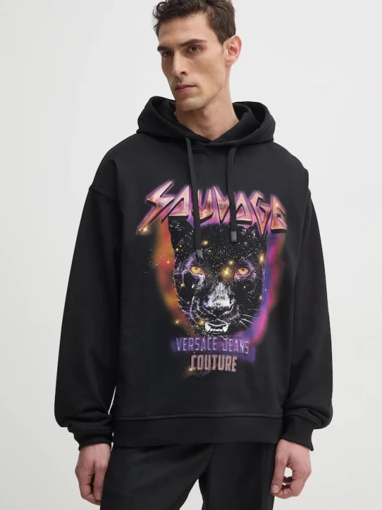 Obrázek produktu Versace Jeans Couture Bavlněná mikina Versace Jeans Couture černá