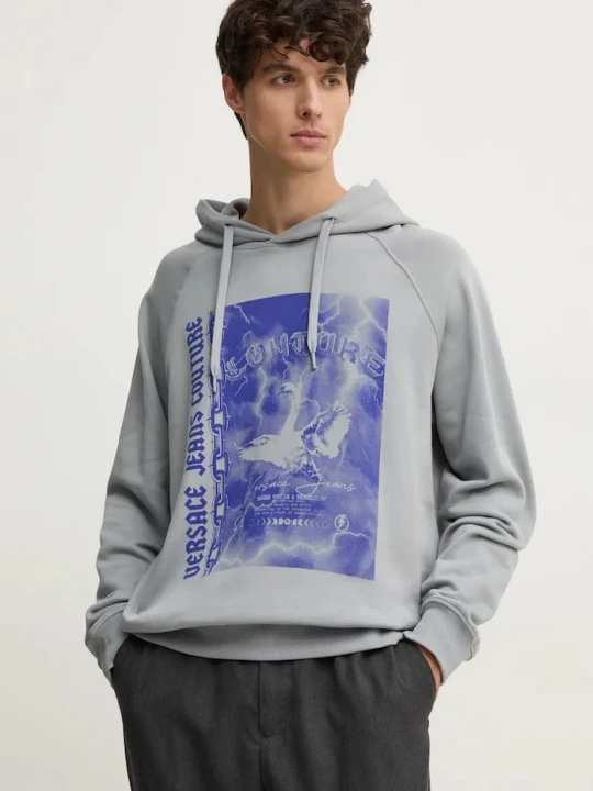 Obrázek produktu Versace Jeans Couture Bavlněná mikina Versace Jeans Couture šedá