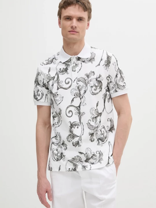 Obrázek produktu Versace Jeans Couture Bavlněné polo tričko Versace Jeans Couture bílá