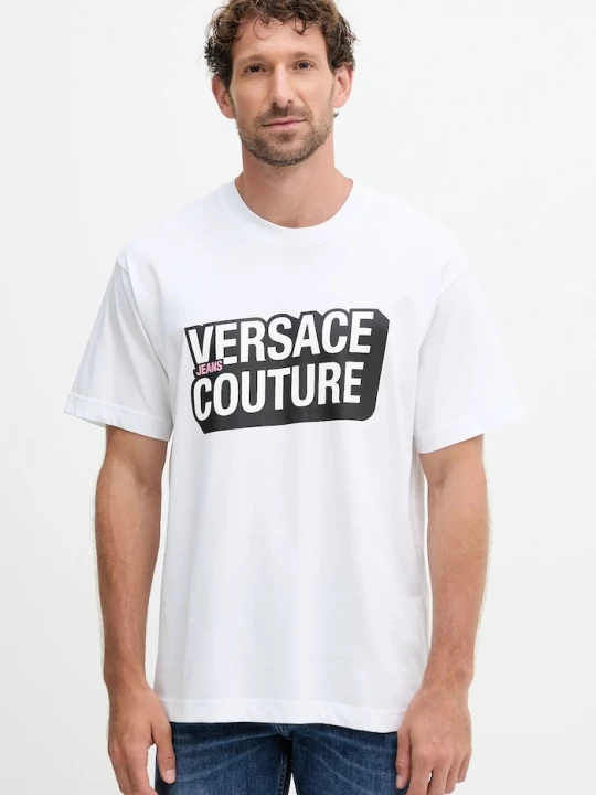 Obrázek produktu Versace Jeans Couture Bavlněné tričko bílá