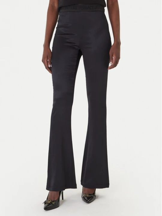 Obrázek produktu Versace Jeans Couture Kalhoty z materiálu 80HAC1A7 N0640 Černá Flare Fit