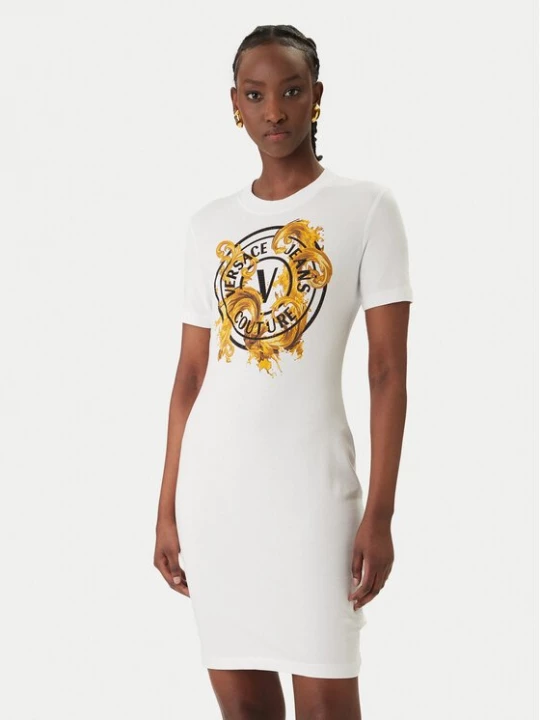 Obrázek produktu Versace Jeans Couture Každodenní šaty 80HAOE01 CJ02E Bílá Slim Fit