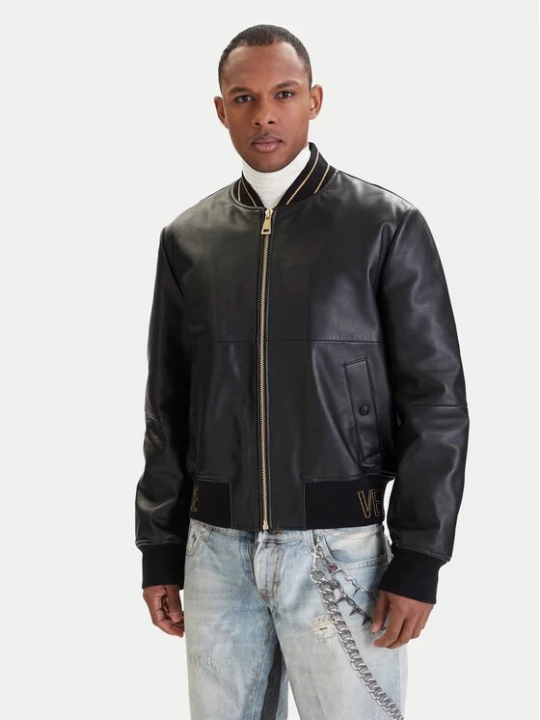 Obrázek produktu Versace Jeans Couture Kožená bunda 80GAVP06 CPPS3 Černá Regular Fit