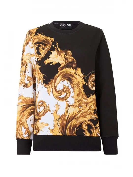 Obrázek produktu Versace Jeans Couture Mikina čokoládová / žlutá / černá / barva bílé vlny