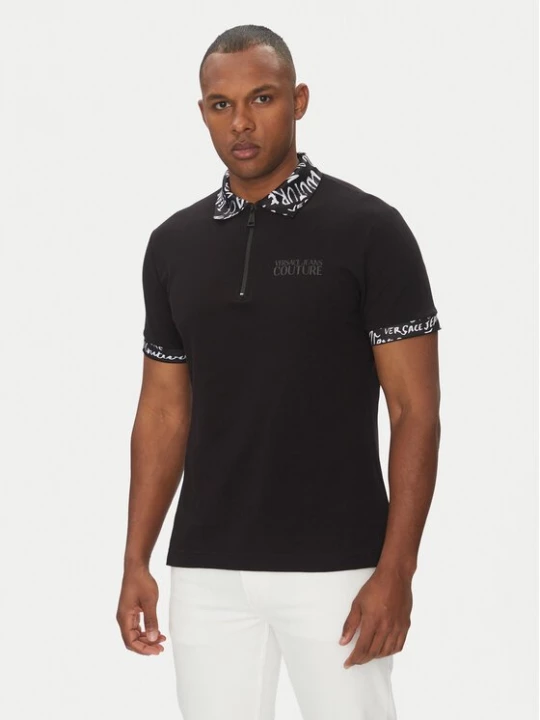 Obrázek produktu Versace Jeans Couture Polokošile 78GAGT02 Černá Regular Fit