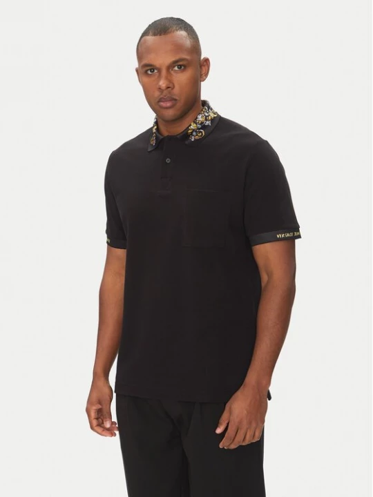 Obrázek produktu Versace Jeans Couture Polokošile 78GAGT04 Černá Regular Fit