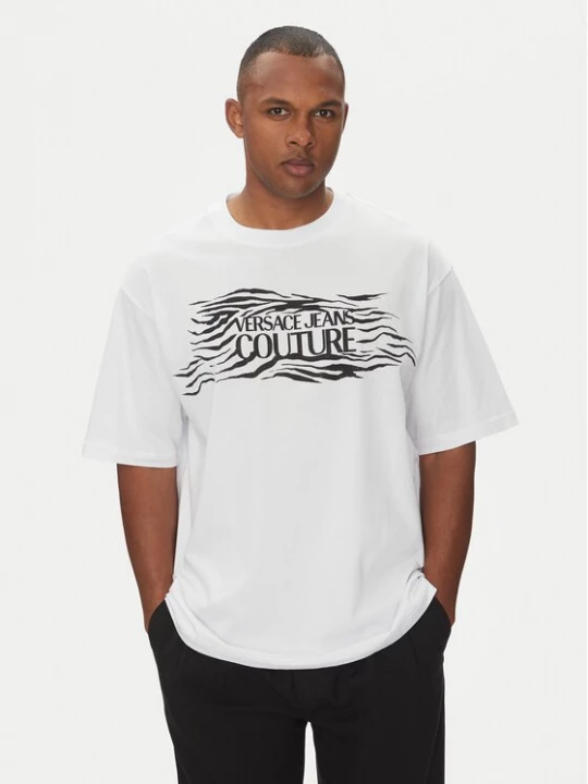 Obrázek produktu Versace Jeans Couture T-Shirt 78GAH6L1 Bílá Regular Fit