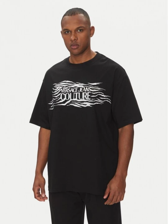 Obrázek produktu Versace Jeans Couture T-Shirt 78GAH6L1 Černá Regular Fit