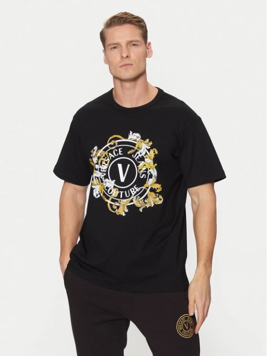 Obrázek produktu Versace Jeans Couture T-Shirt 78GAHC01 Černá Regular Fit