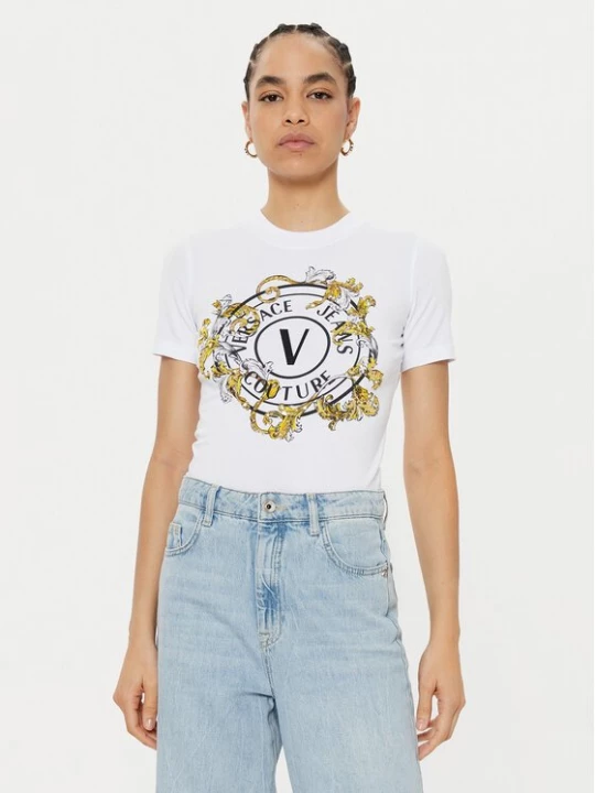 Obrázek produktu Versace Jeans Couture T-Shirt 78HAHC01 Bílá Regular Fit