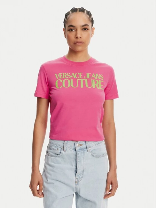 Obrázek produktu Versace Jeans Couture T-Shirt 78HAHE05 Růžová Regular Fit