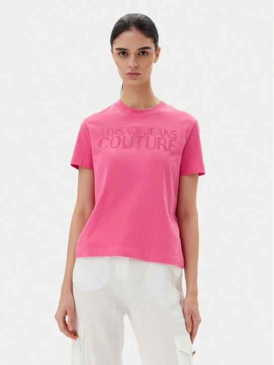 Obrázek produktu Versace Jeans Couture T-Shirt 78HAHS04 Růžová Regular Fit