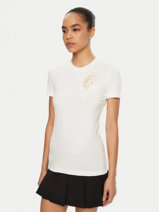 Obrázek produktu Versace Jeans Couture T-Shirt 78HAHT00 Bílá Regular Fit