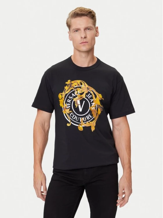 Obrázek produktu Versace Jeans Couture T-Shirt 79GAHE01 CJ00T Černá Regular Fit