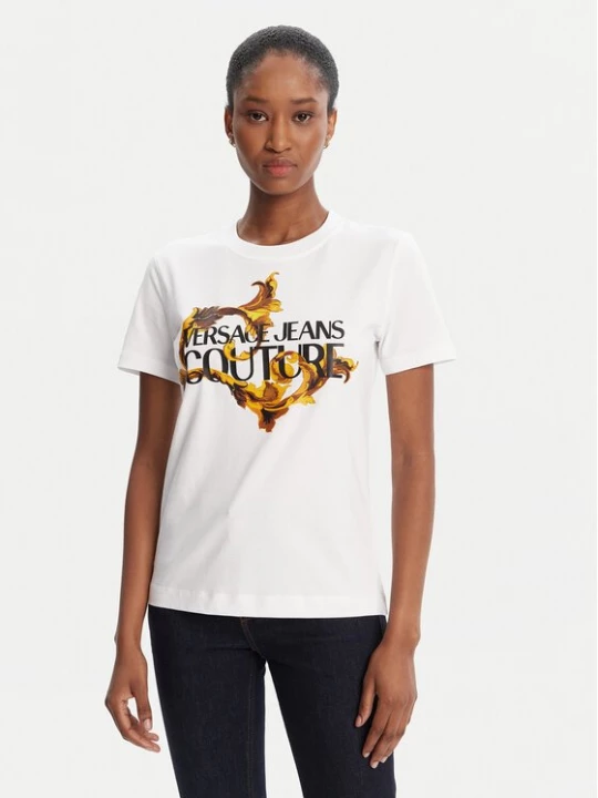 Obrázek produktu Versace Jeans Couture T-Shirt 79HAHE06 CJ00E Bílá Regular Fit