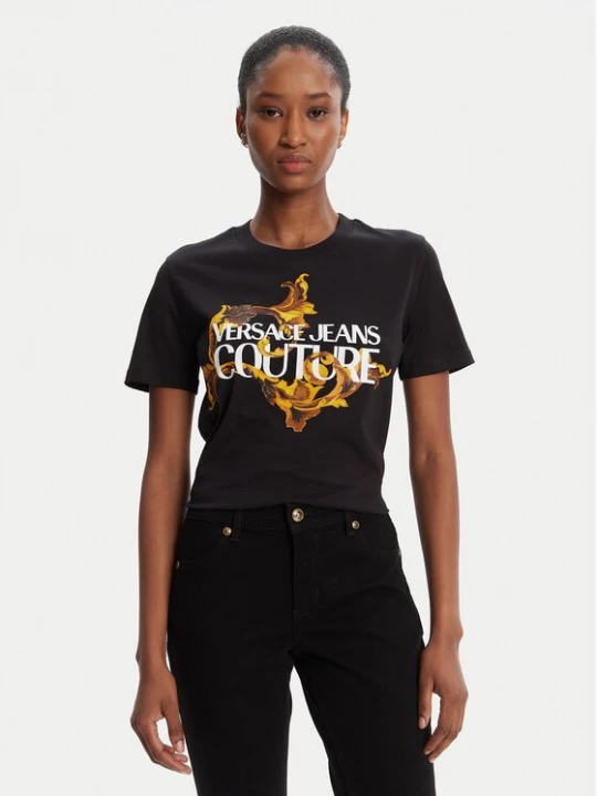 Obrázek produktu Versace Jeans Couture T-Shirt 79HAHE06 CJ00E Černá Regular Fit