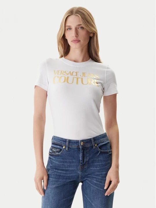 Obrázek produktu Versace Jeans Couture T-Shirt 79HAHT02 CJ03T Bílá Regular Fit