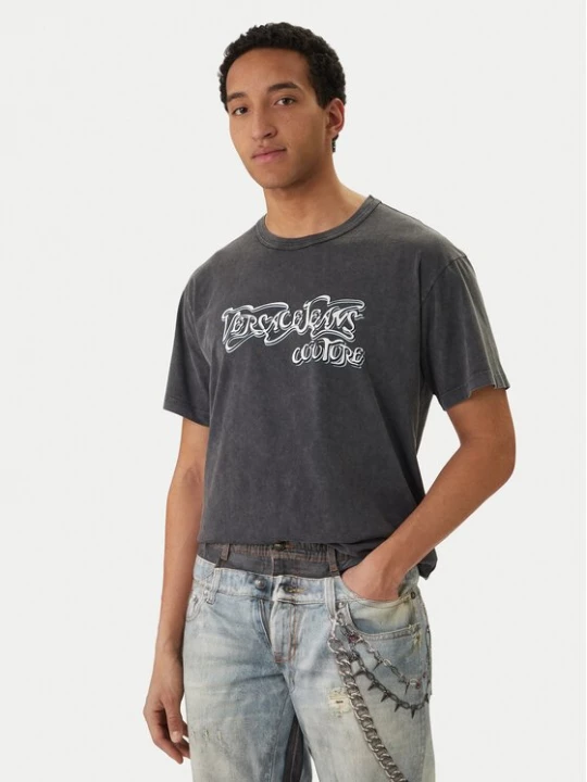 Obrázek produktu Versace Jeans Couture T-Shirt 80GAHB02 CJB02 Černá Regular Fit