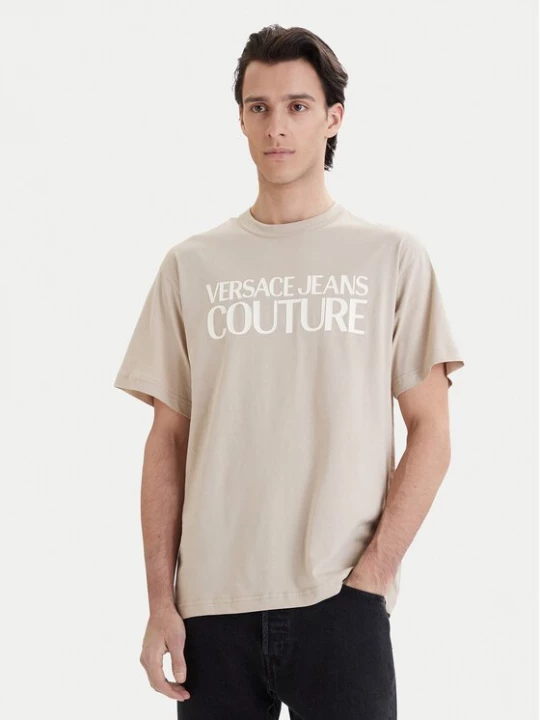 Obrázek produktu Versace Jeans Couture T-Shirt 80GAHT01 CJ00T Béžová Regular Fit