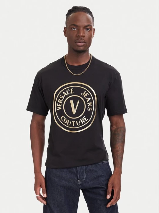 Obrázek produktu Versace Jeans Couture T-Shirt 80GAHT02 CJ00T Černá Regular Fit