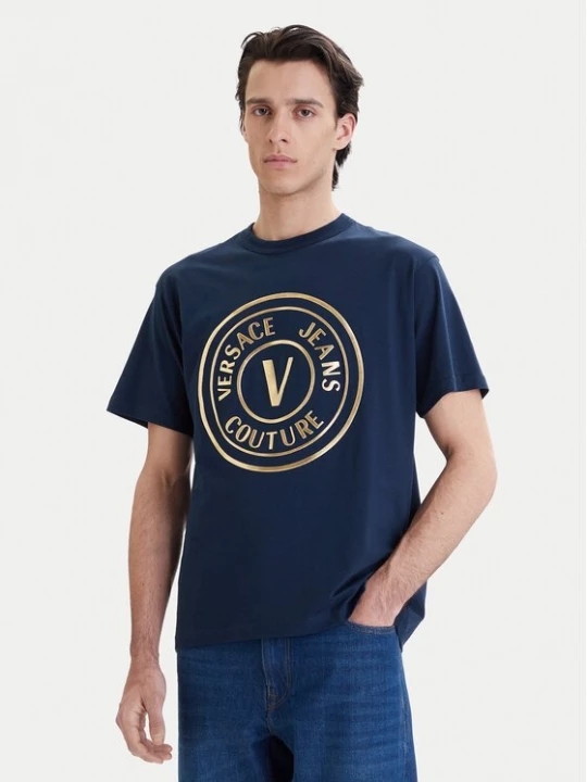 Obrázek produktu Versace Jeans Couture T-Shirt 80GAHT02 CJ00T Tmavomodrá Regular Fit