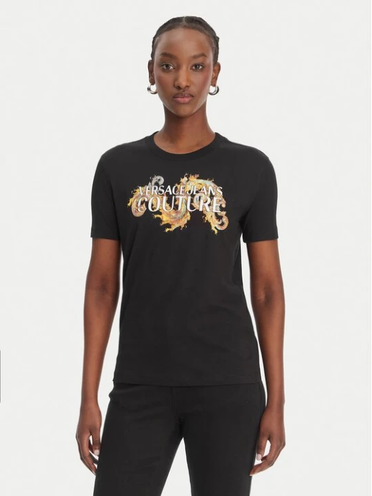 Obrázek produktu Versace Jeans Couture T-Shirt 80HAHE02 CJ00E Černá Regular Fit