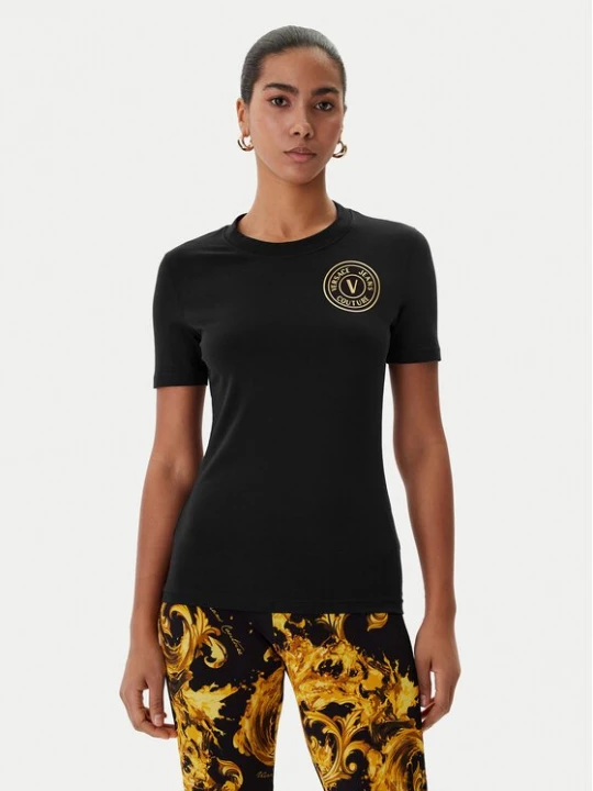 Obrázek produktu Versace Jeans Couture T-Shirt 80HAHT02 CJ03T Černá Slim Fit