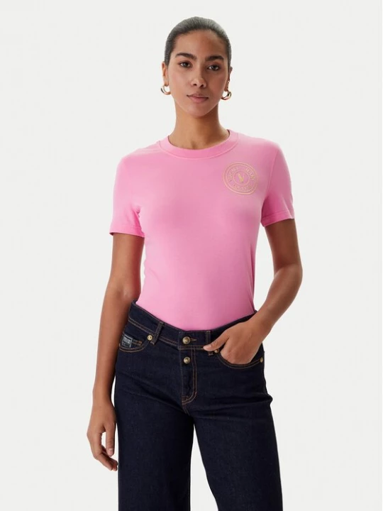 Obrázek produktu Versace Jeans Couture T-Shirt 80HAHT02 CJ03T Růžová Slim Fit