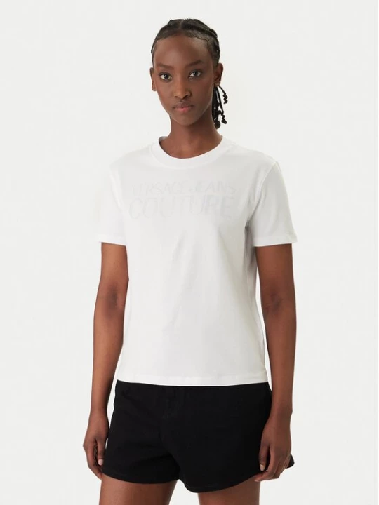 Obrázek produktu Versace Jeans T-Shirt 80HAHT09 Bílá Regular Fit