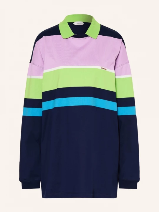 Obrázek produktu Versace Jerseyové Polo Tričko tmavě modrá / růžová / světle zelená