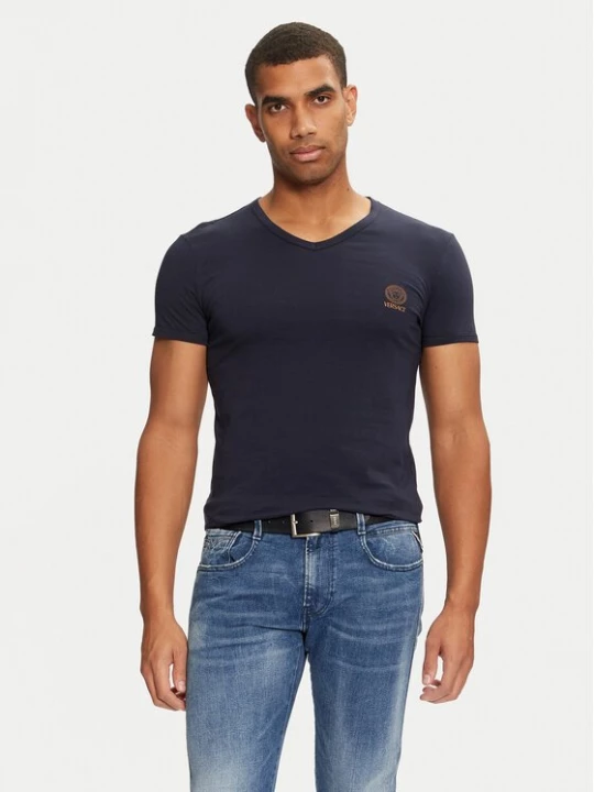 Obrázek produktu Versace T-Shirt AUU01004 1A1001 Tmavomodrá Regular Fit