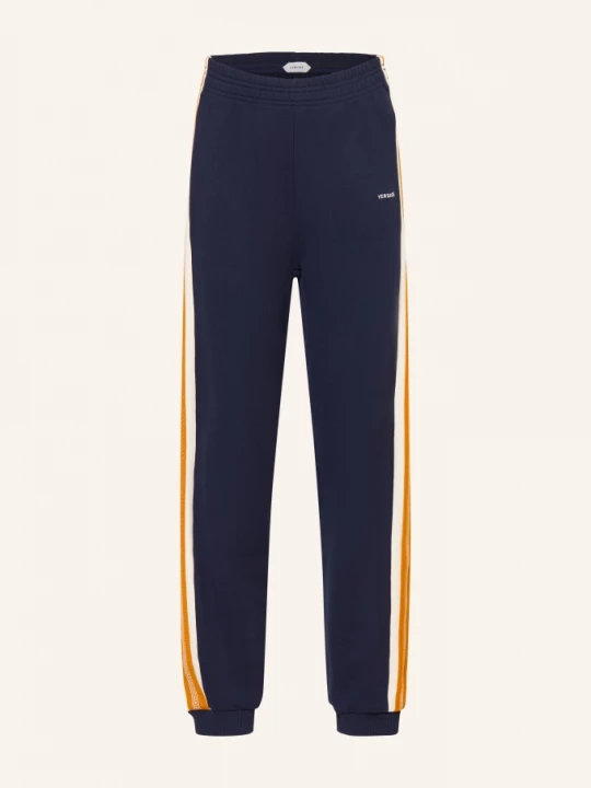 Obrázek produktu Versace Tepláky S Pruhy tmavě modrá / koňaková / krémová