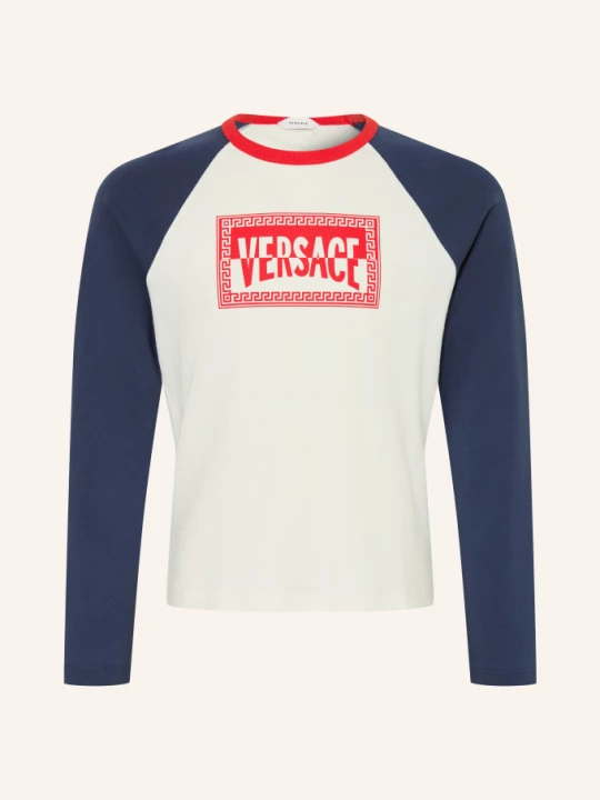 Obrázek produktu Versace Tričko S Dlouhým Rukávem bílá / tmavě modrá
