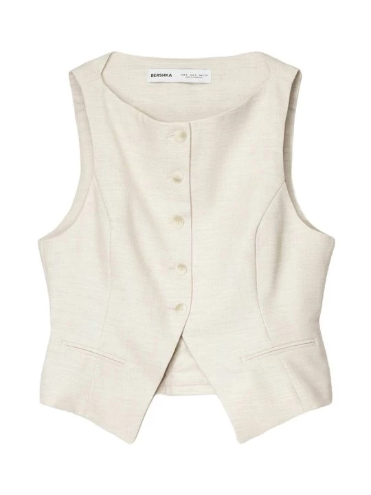 Obrázek produktu Vesta Bershka skvrnitě béžová