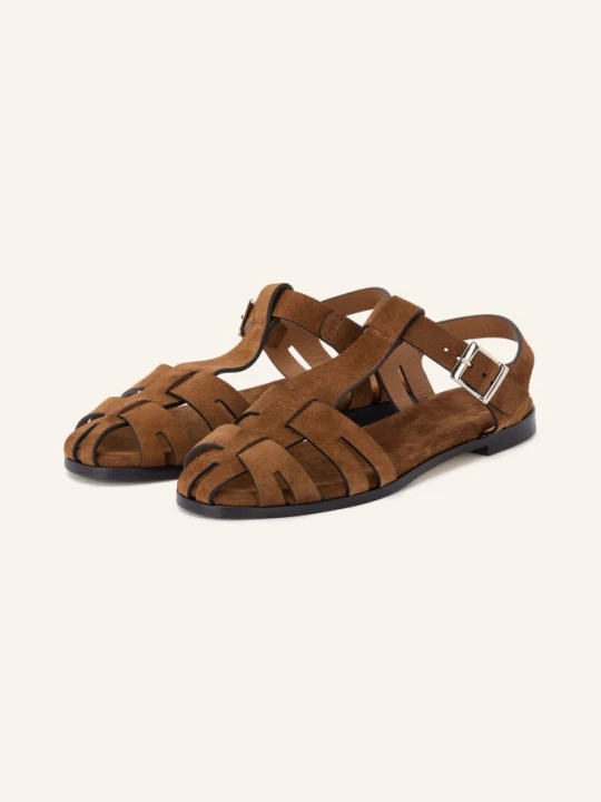 Obrázek produktu Viamercanti Sandály Fisher tmavě hnědá / stříbrná