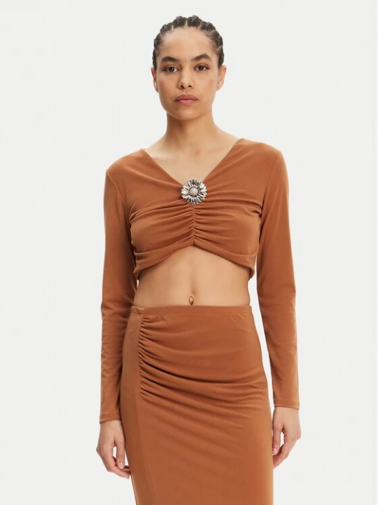 Obrázek produktu ViCOLO Halenka UD0026 Hnědá Slim Fit