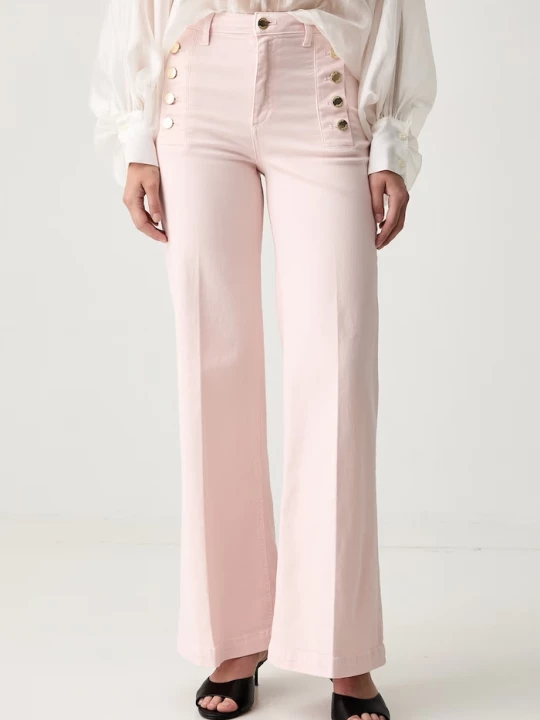Obrázek produktu ViCOLO wide leg džíny dámské růžová