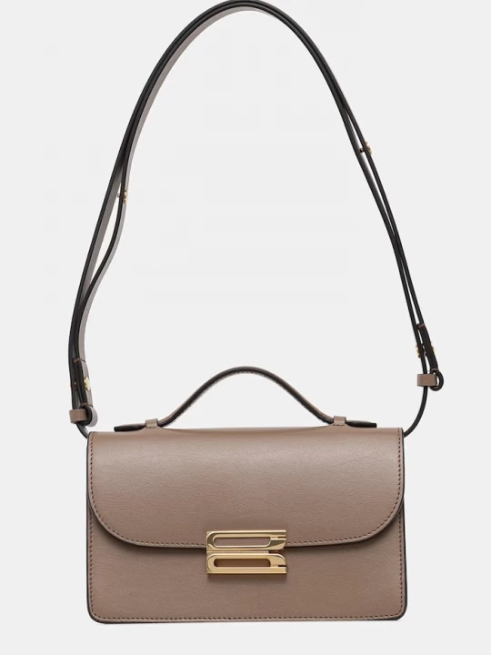 Obrázek produktu Victoria Beckham crossbody kabelka dámská kožená Dorian hnědá