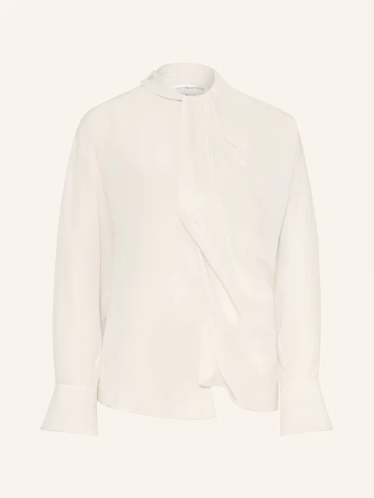 Obrázek produktu Victoria Beckham Halenka S Vázačkou Z Hedvábí, S Průstřihem krémová