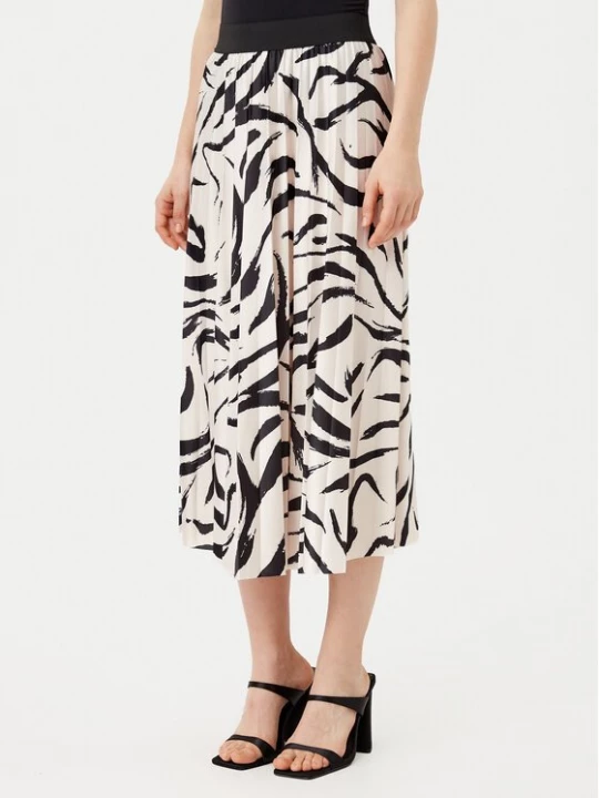 Obrázek produktu Vila Plisovaná sukně Nitban Print 14068477 Béžová Regular Fit