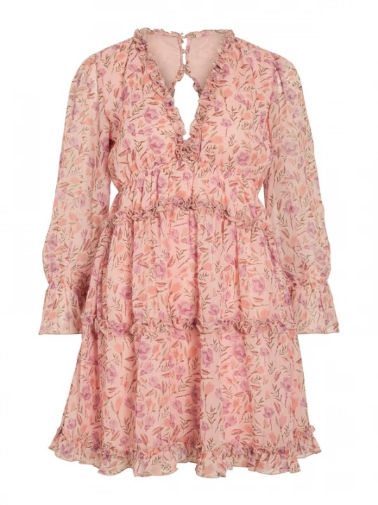 Obrázek produktu VILA Šaty 'VIJASMINE' khaki / růžová / eosin / starorůžová