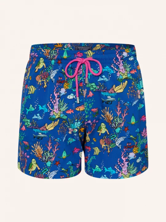 Obrázek produktu Vilebrequin Plavky Aquarium modrá / tmavě žlutá / tyrkysová