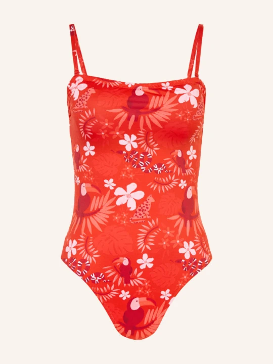 Obrázek produktu Vilebrequin Plavky Bandeau Facette červená / růžová / tmavě červená