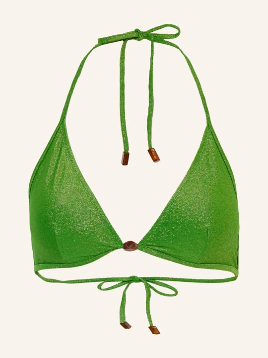 Obrázek produktu Vilebrequin Trojúhelníkové Bikinové Kalhotky Flette S Třpytivou Přízí A Ozdobnými Korálky světle zelená / zlatá