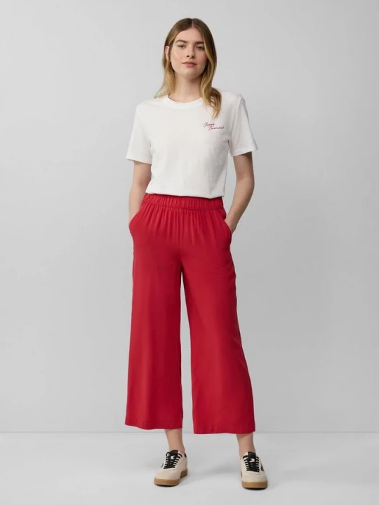 Obrázek produktu Viskózové culottes s elastickým pasem s.Oliver červená