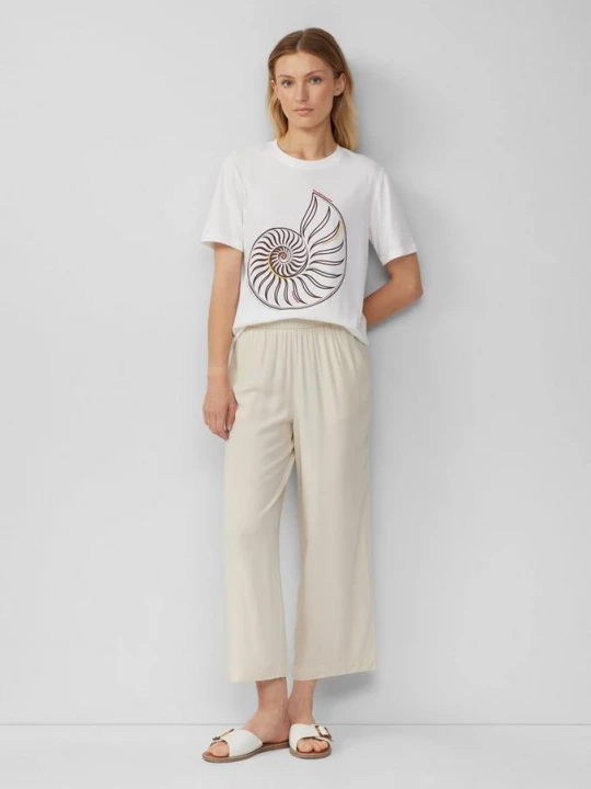 Obrázek produktu Viskózové culottes s elastickým pasem s.Oliver krémová